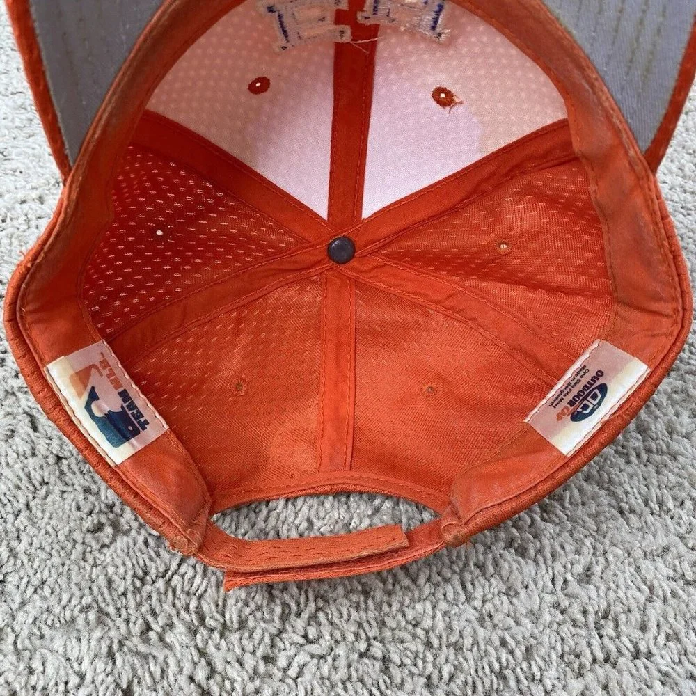 Team MLB Outdoor Cap EH Hat Orange Purple Letters Adjustable‎ Baseball Hat.